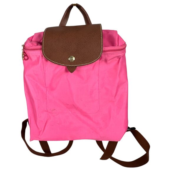 Longchamp Handbags - Longchamp Paris La Pliage Sac A Dos Modele Depose Candy Pink Nylon Backpack